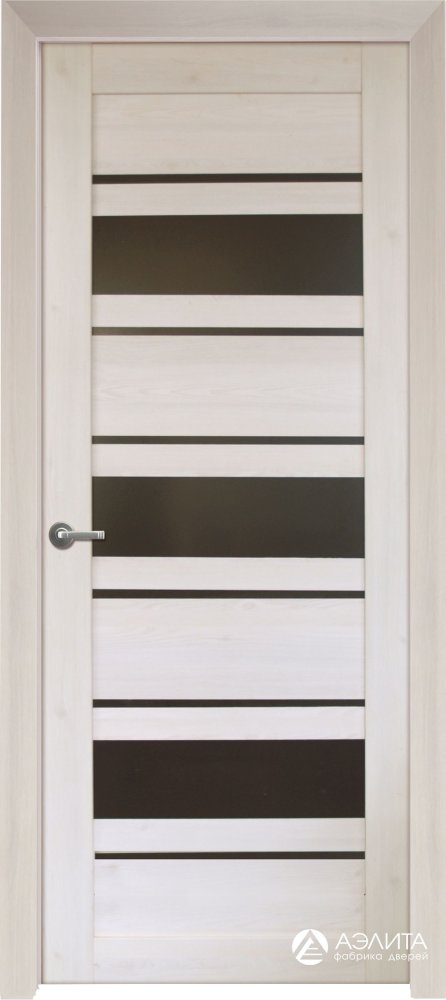 Дверь экошпон 58К с черным стеклом