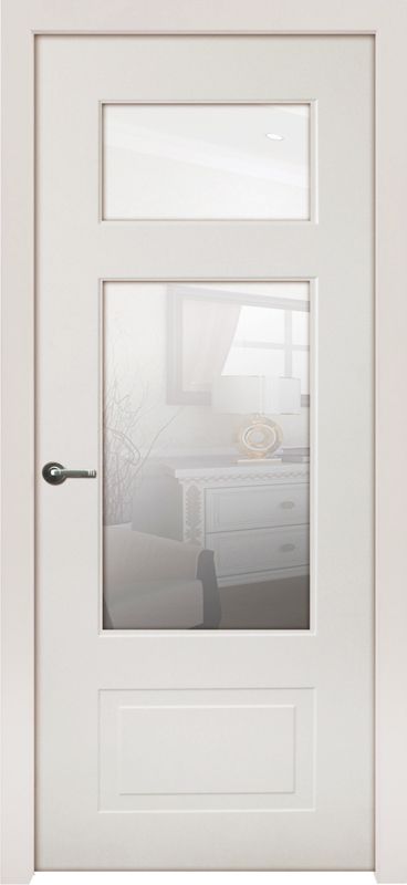 Дверь экошпон Твин 140 ПО с матовым стеклом