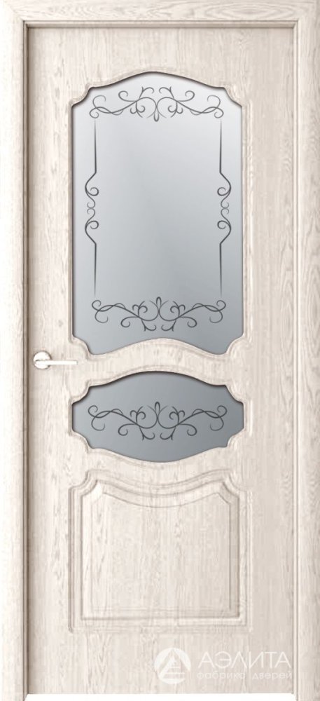 Дверь экошпон Виктория ПО с матовым стеклом