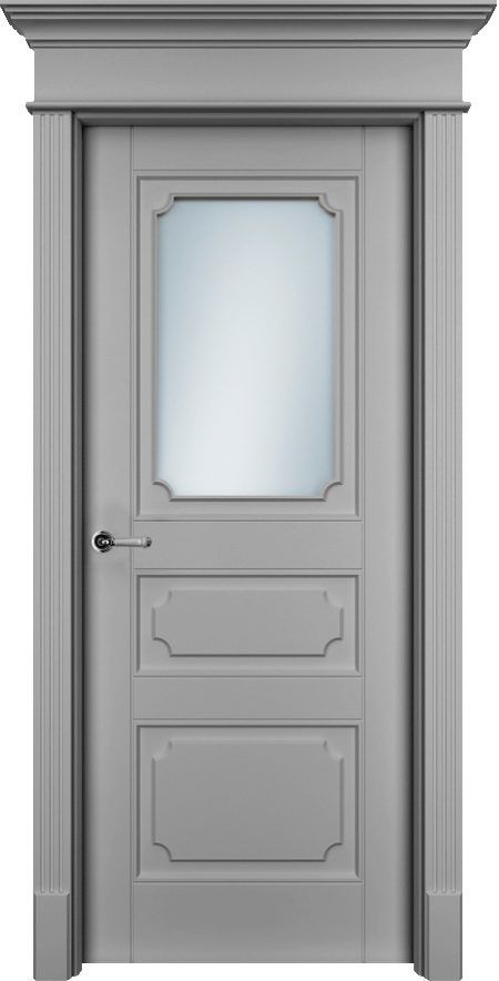 Дверь со стеклом Риан-3 ПО серая эмаль
