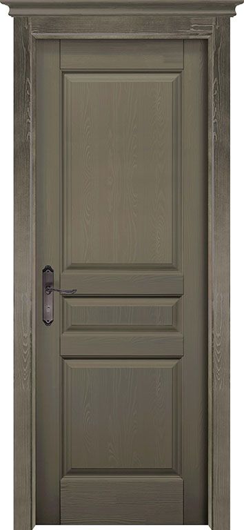 Дверь из массива сосны Пандора ДГ олива глухая