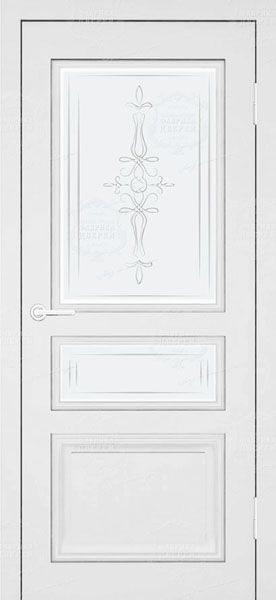 Дверь экошпон Эмма 60 ПО с матовым стеклом