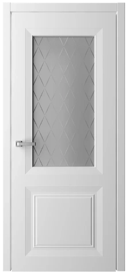 Дверь со стеклом Стиль Богема ПО белая эмаль