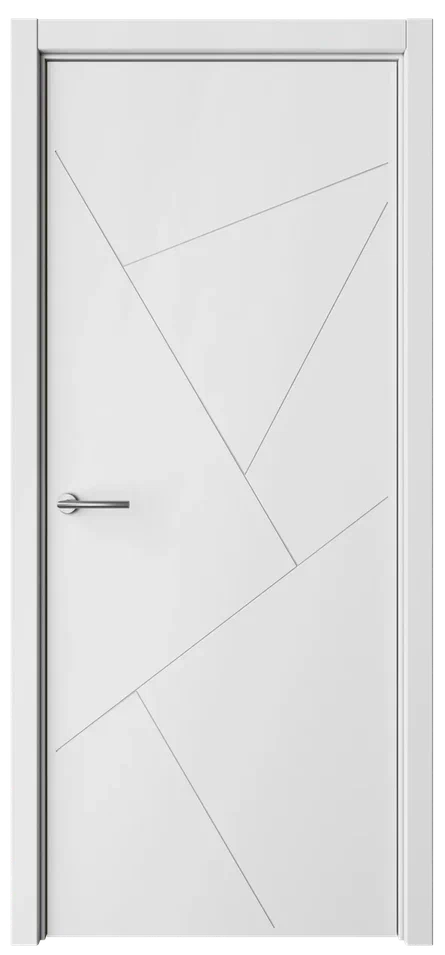 Дверь глухая Геометрия 2 белая эмаль
