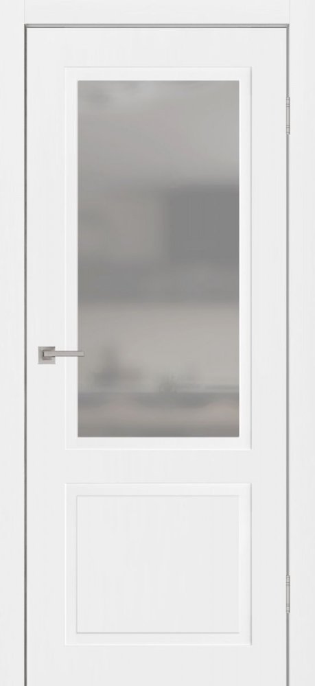 Дверь со стеклом Бланк ПО белая эмаль