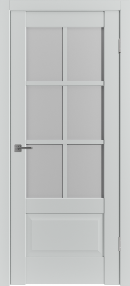 Дверь эмалекс ER2 ДО steel стекло White Cloud