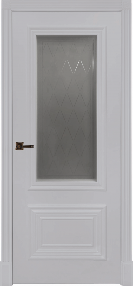Дверь со стеклом Вена 1/2 ПДО светло-серая эмаль Ral 7047
