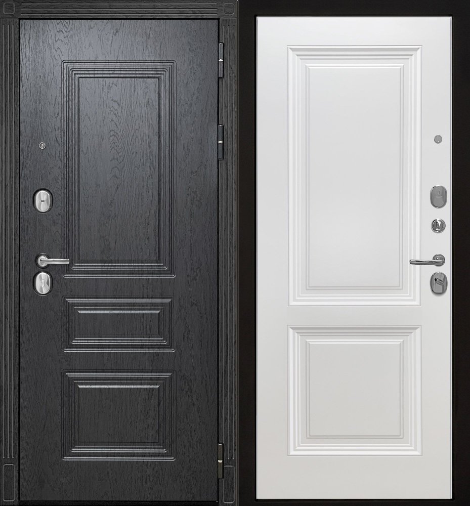 Входная дверь Честер Шелли - эмалит белый - - правая