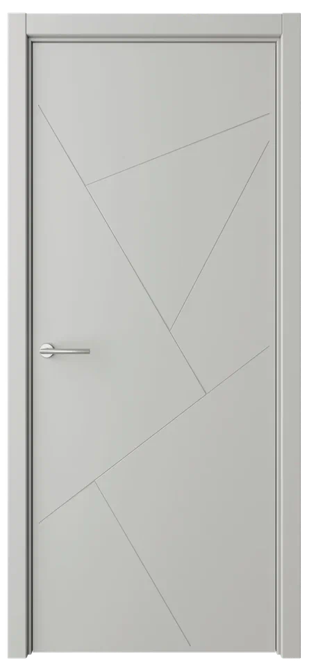 Дверь глухая Геометрия 2 серая эмаль