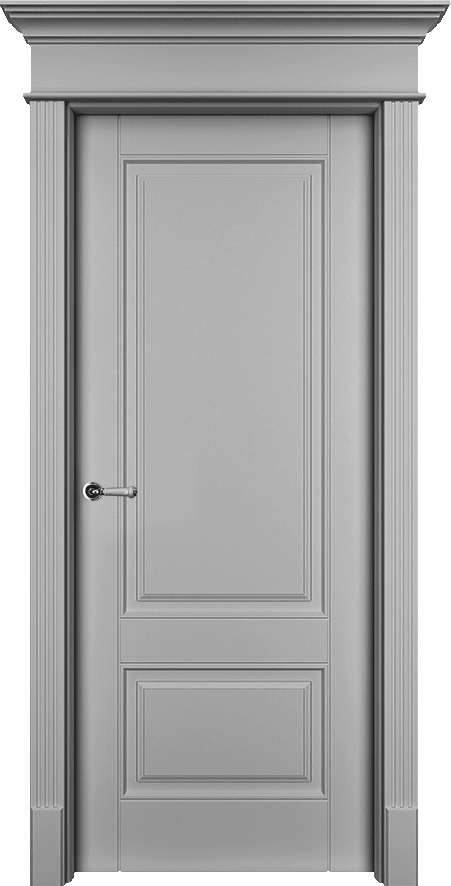 Дверь глухая Оксфорд-2 ПГ серая эмаль
