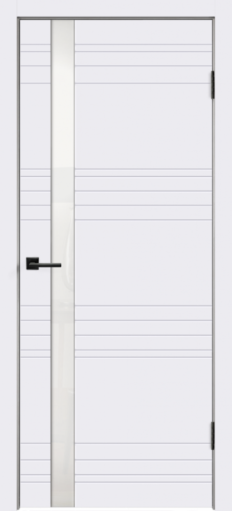 Дверное полотно Эмаль SCANDI N Z1 цвет Белый стекло Лакобель белое