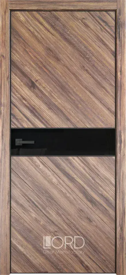 Дверь экошпон Melford 10 стекло лакобель черный