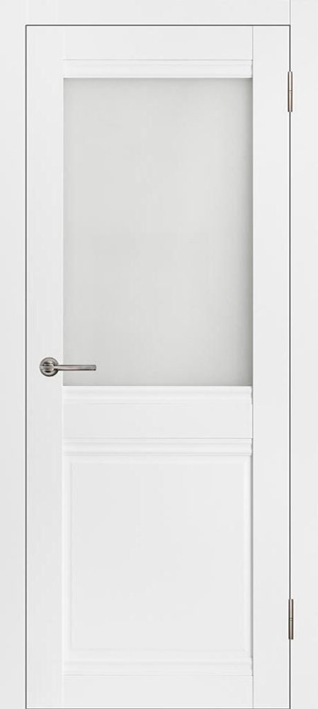 Дверь экошпон Омега ПО белый эмалит