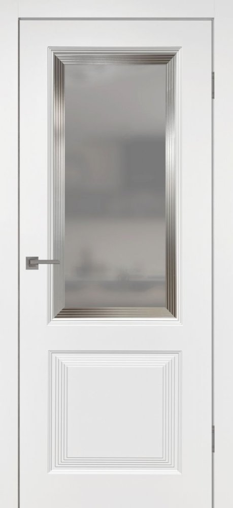 Дверь со стеклом Бостон ПО белая эмаль