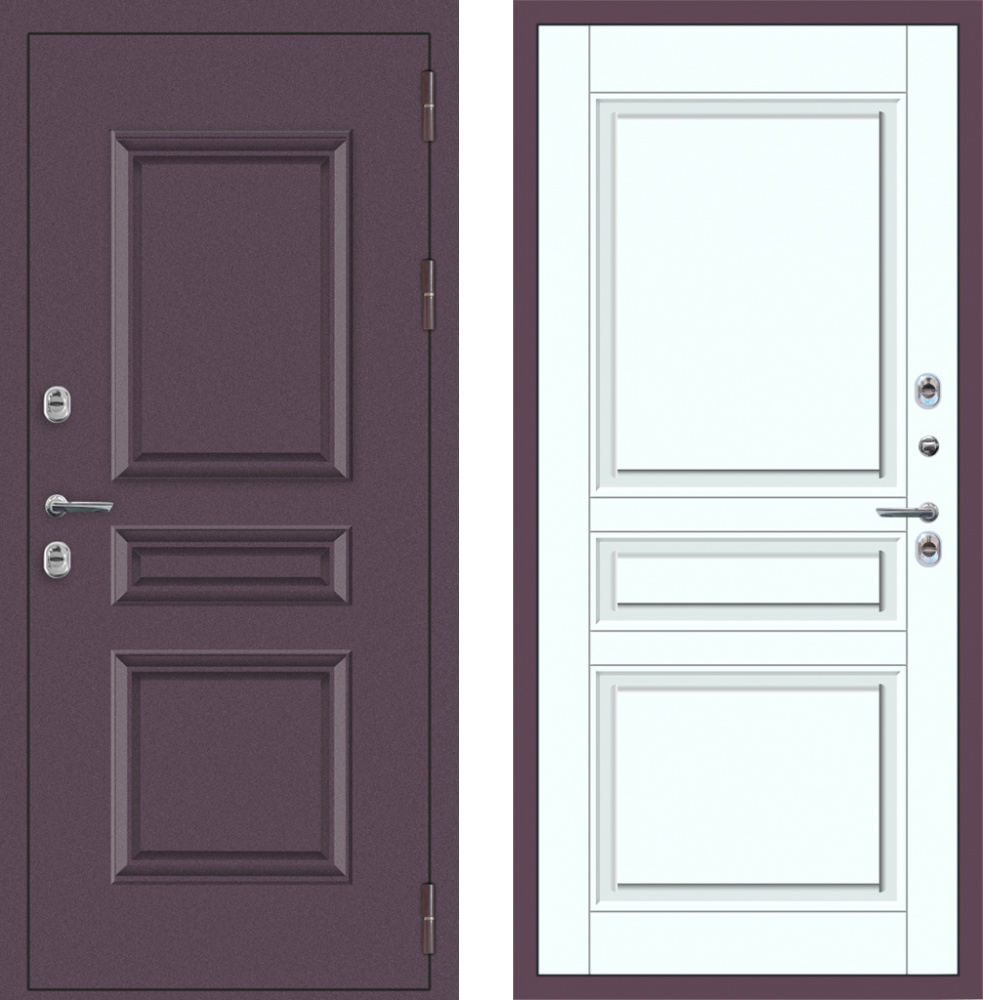 Входная дверь YoDoors-63 Термо - Bianco - правая