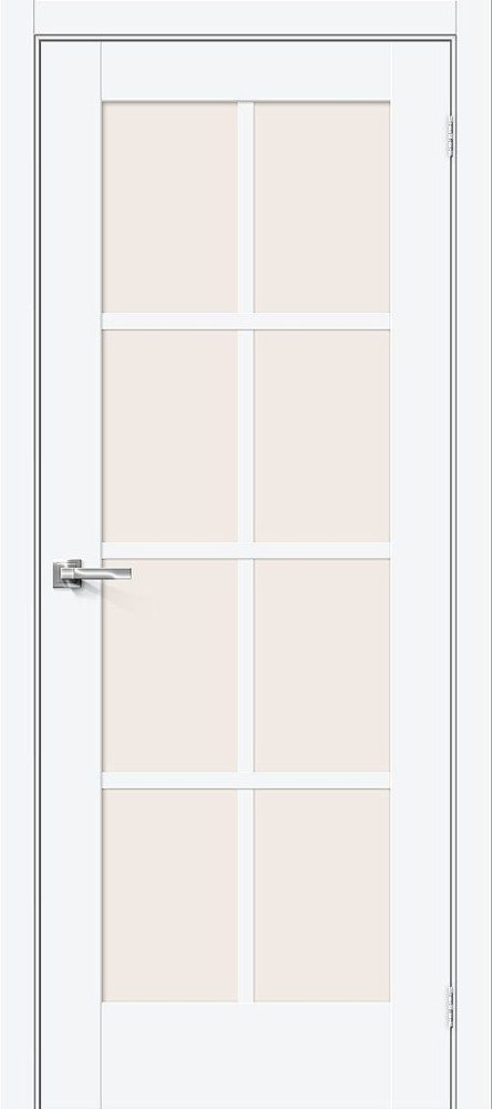 Дверь эмалит Прима-11.1 ПЭТ White Silk
