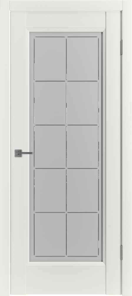Дверь эмалекс E1 ДО mid white стекло Crystal Cloud
