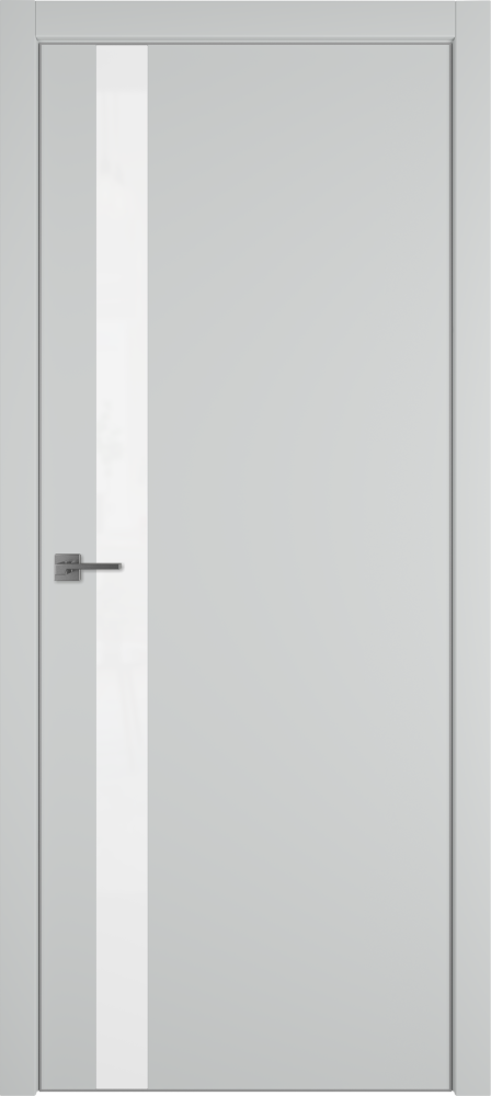 Дверь эмалекс Urban 1 SV steel лакобель белое, кромка металл