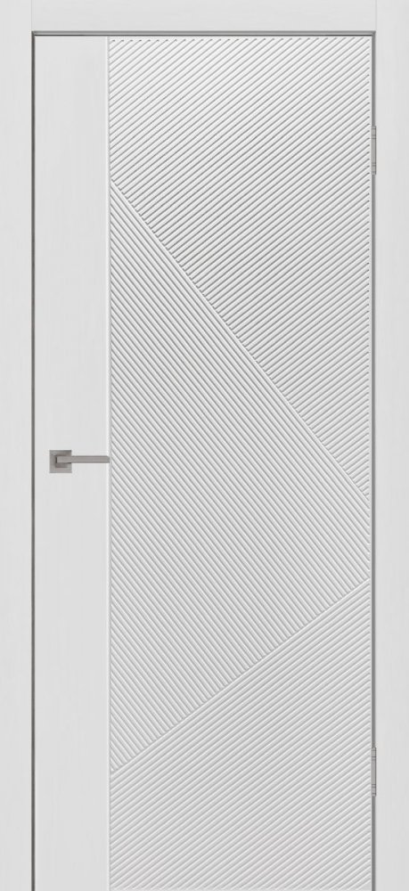 Дверь глухая Графика 8 белый эмалит