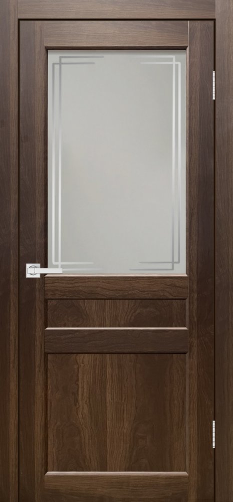 Дверь экошпон Евро 29 ПО орех макадамия