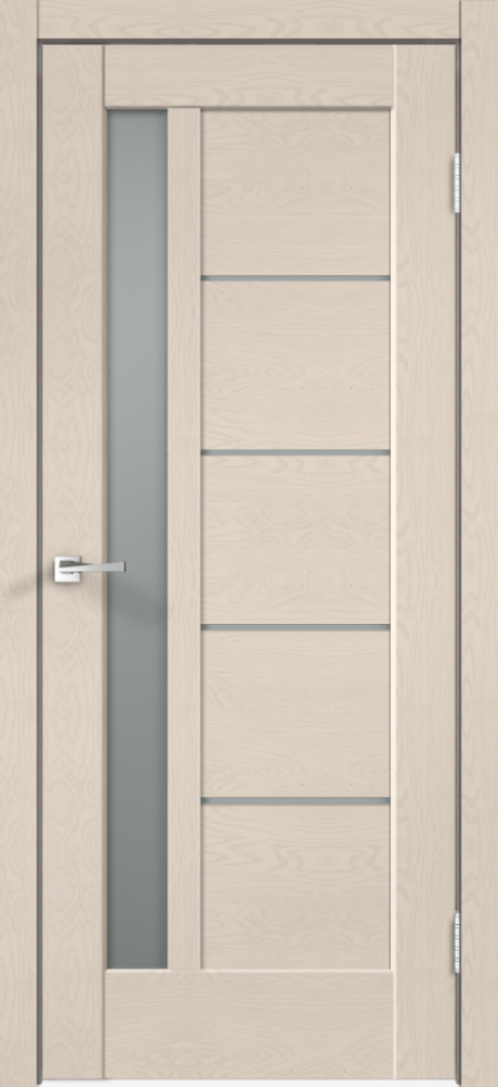 Дверное полотно SoftTouch PREMIER 3 цвет Ясень капучино структурный стекло Мателюкс