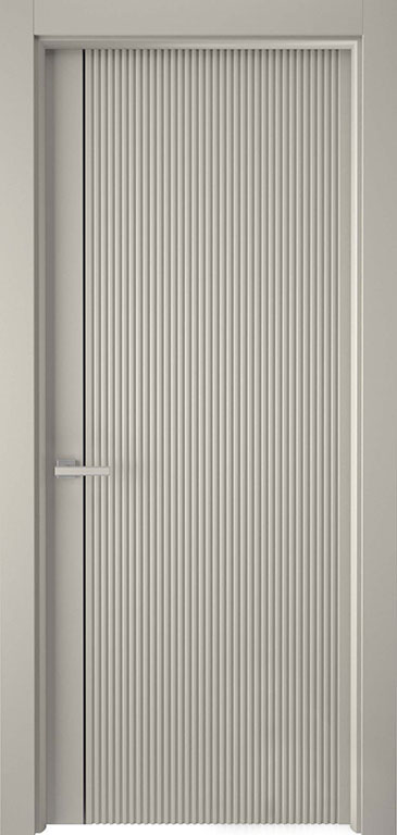 Дверь глухая Лайн 1 галечный серый Ral 7032