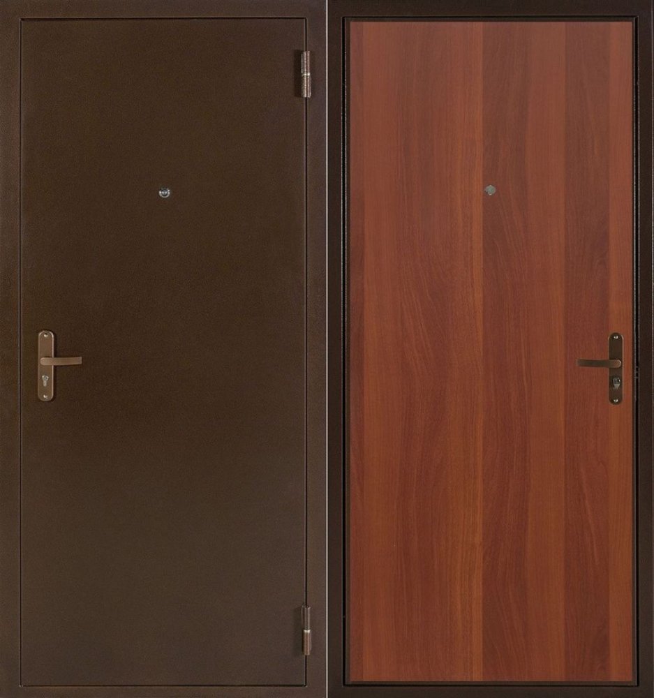 Входная дверь Эконом Атлант - орех итальянский - - левая