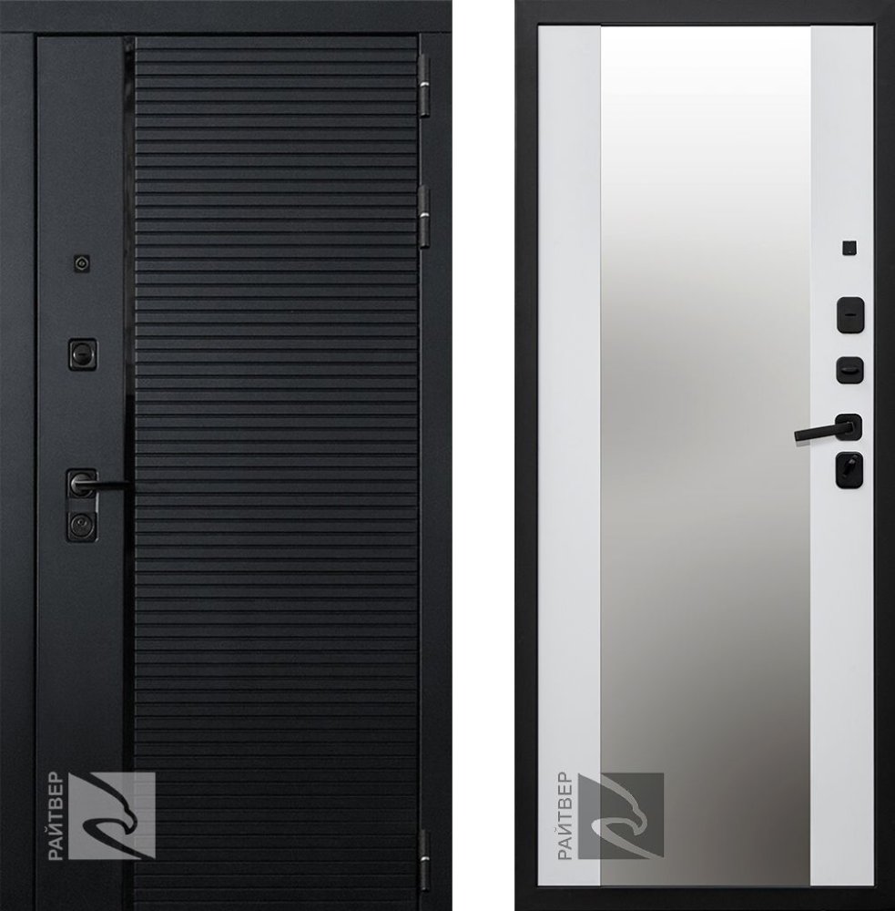 Входная дверь Piano Z - Белый Софт - правая