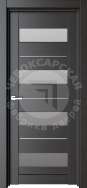 Дверь экошпон 52К с белым стеклом