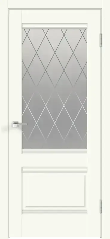 Дверное полотно Экошпон ALTO 2V цвет Молочный Эмалит