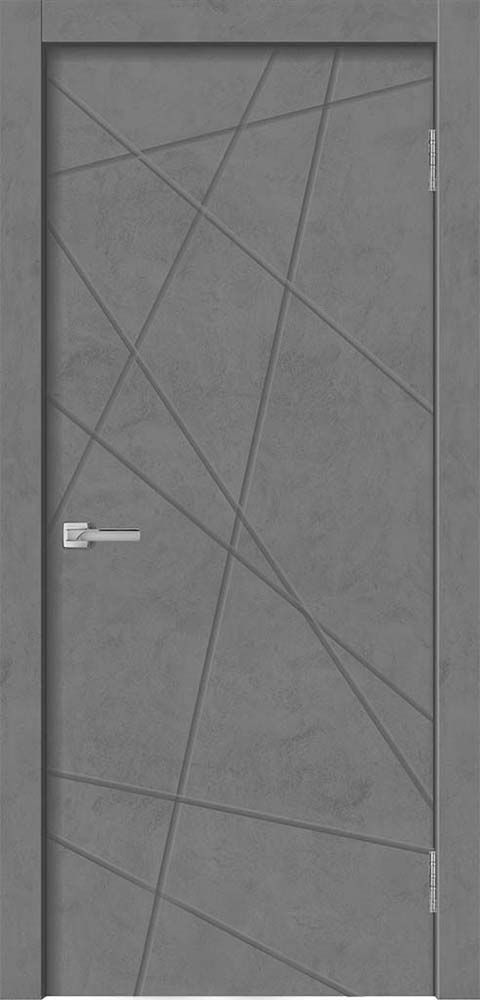 Дверь экошпон GEOMETRY-1 бетон графит