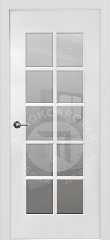 Дверь экошпон Ливерпуль ПО с матовым стеклом