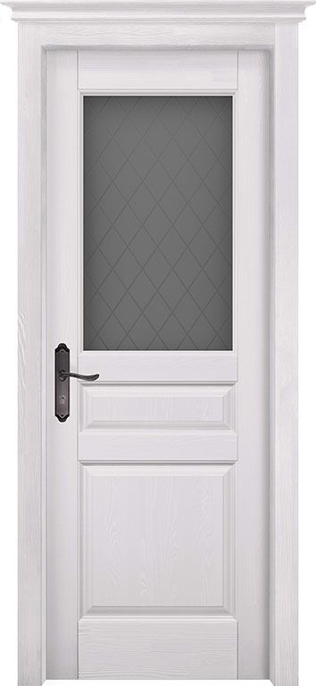 Дверь из массива сосны Пандора ДО айсберг со стеклом