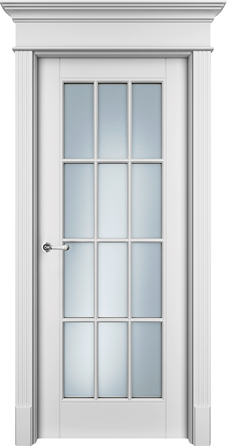 Дверь со стеклом Оксфорд ПО белая эмаль