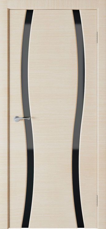 Дверь экошпон Сириус 2 черный трпилекс