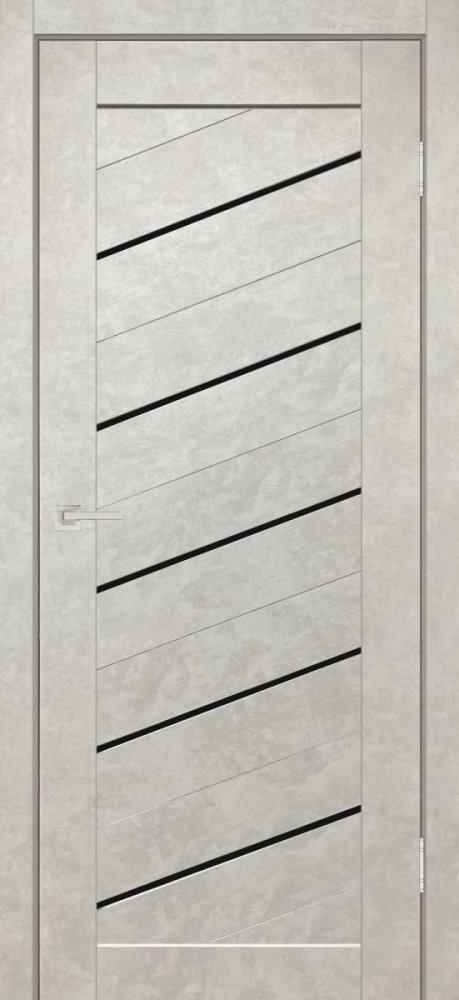 Дверь экошпон Форум Диагональ бетон белый