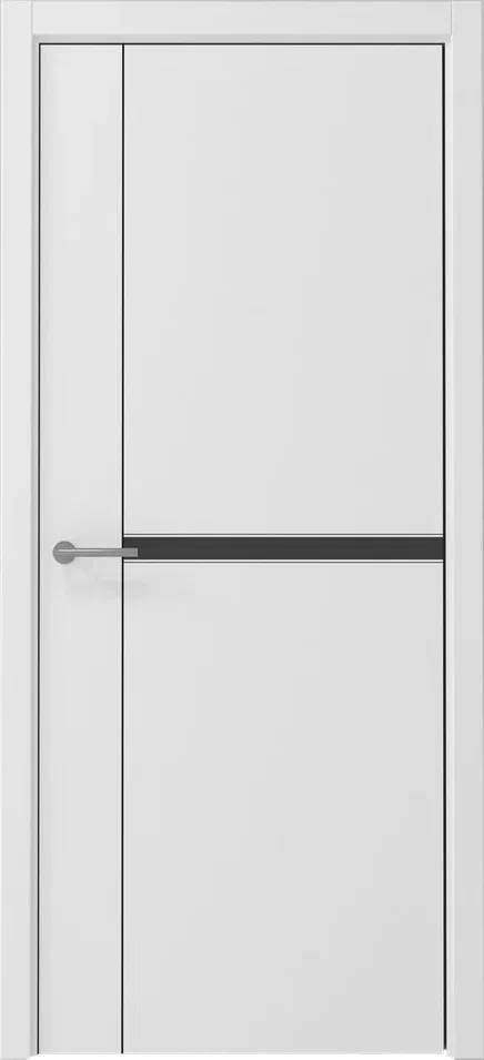 Дверь эмалит Графика-2 ПГ винил PRO белый