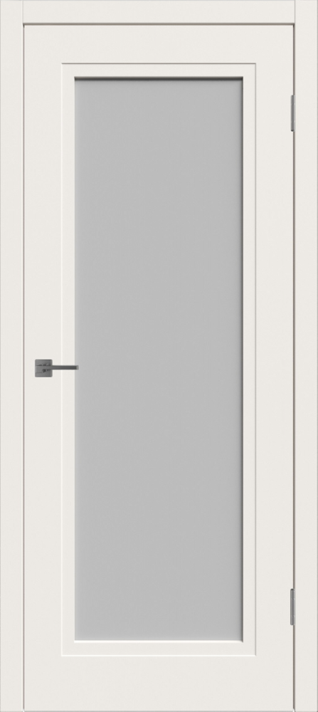 Дверь со стеклом Флэт 1 магнолия эмаль стекло матовое