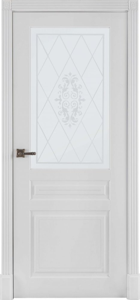 Дверь со стеклом Турин ПДО белая эмаль