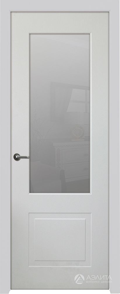 Дверь экошпон Твин 50 ПО с матовым стеклом