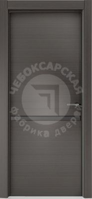 Дверь экошпон Лайт 1 с черным стеклом