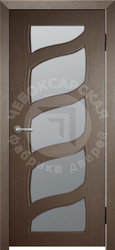 Дверь экошпон Лиана ПО с матовым стеклом