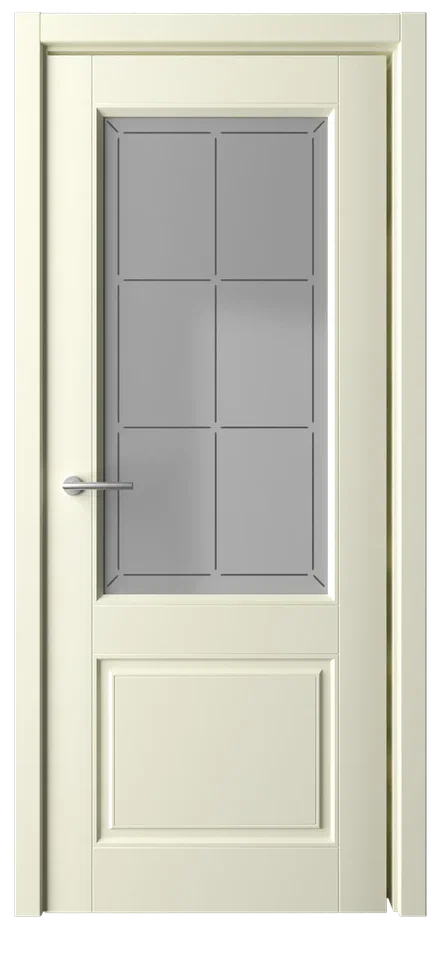 Дверь со стеклом Классика-2 ПО слоновая кость