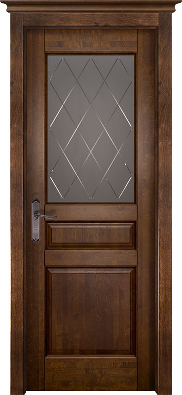 Дверь из массива ольхи Брест ДО орех античный