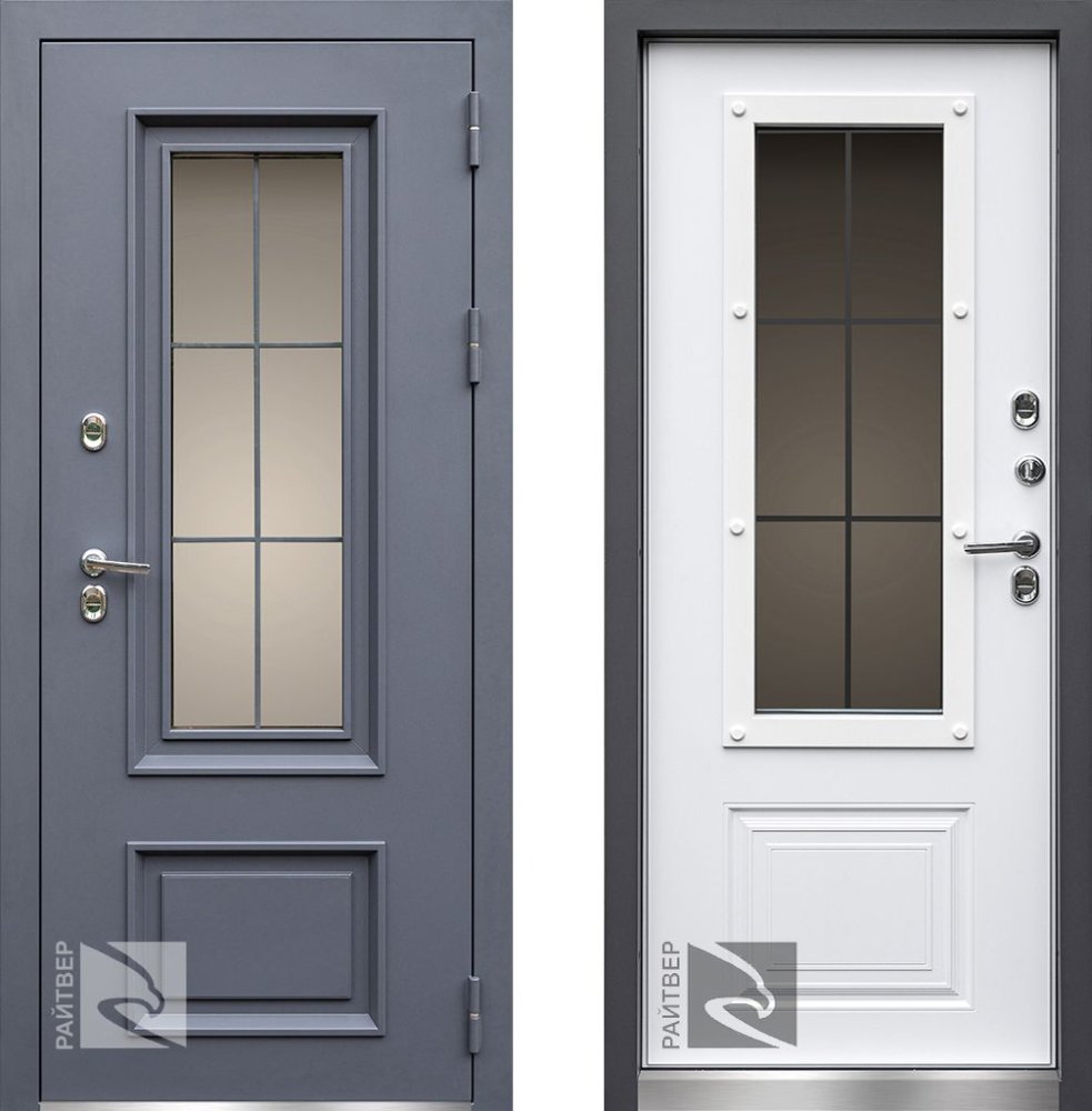 Входная дверь Бристоль 7024 Термо - Белый матовый - правая