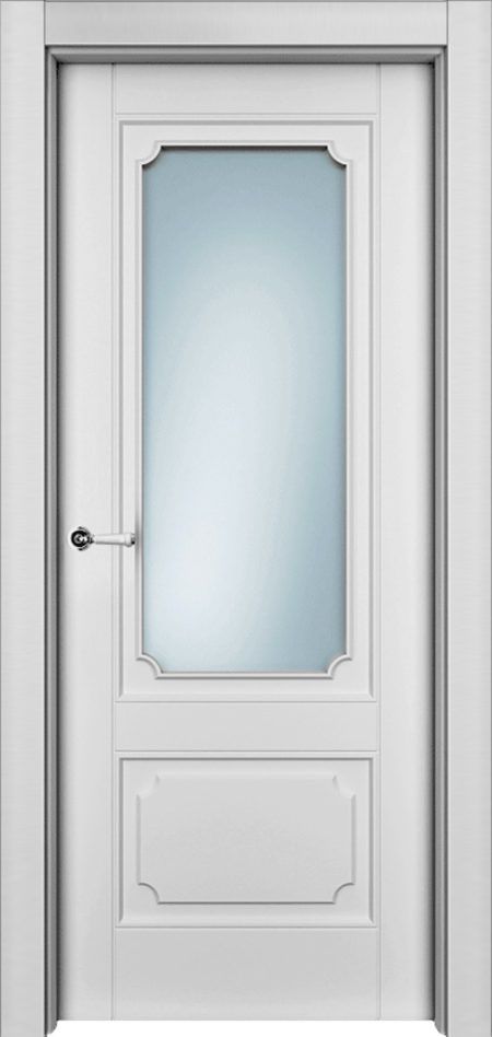 Дверь со стеклом Риан-2 ПО белая эмаль