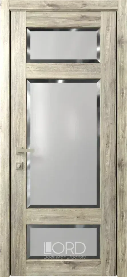 Дверь экошпон Кантри 10 ПО стекло с гравировкой Faccia