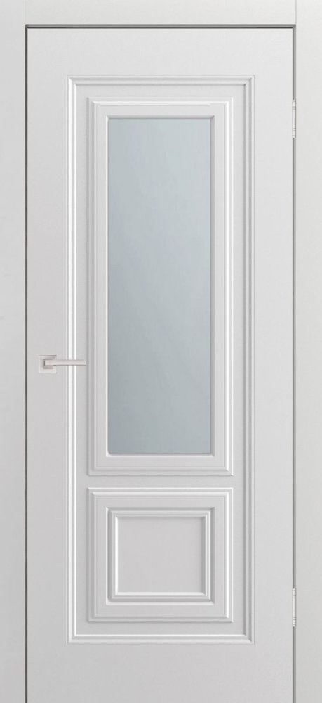 Дверь со стеклом Титул 2 ПО белая эмаль