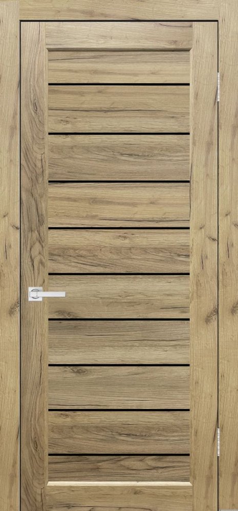 Дверь экошпон Евро 26 дуб крафт натуральный