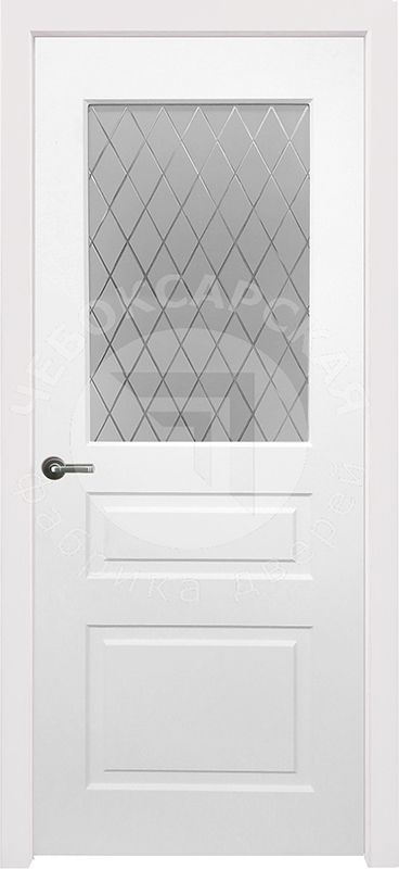 Дверь экошпон Эмма 65 ПО с матовым стеклом